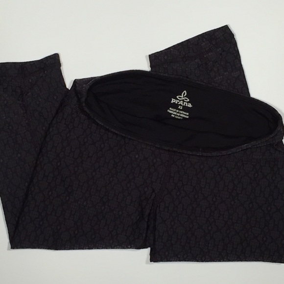 Prana Pants - PrAna Gray Jacquard Knicker Cropped Leggings XS